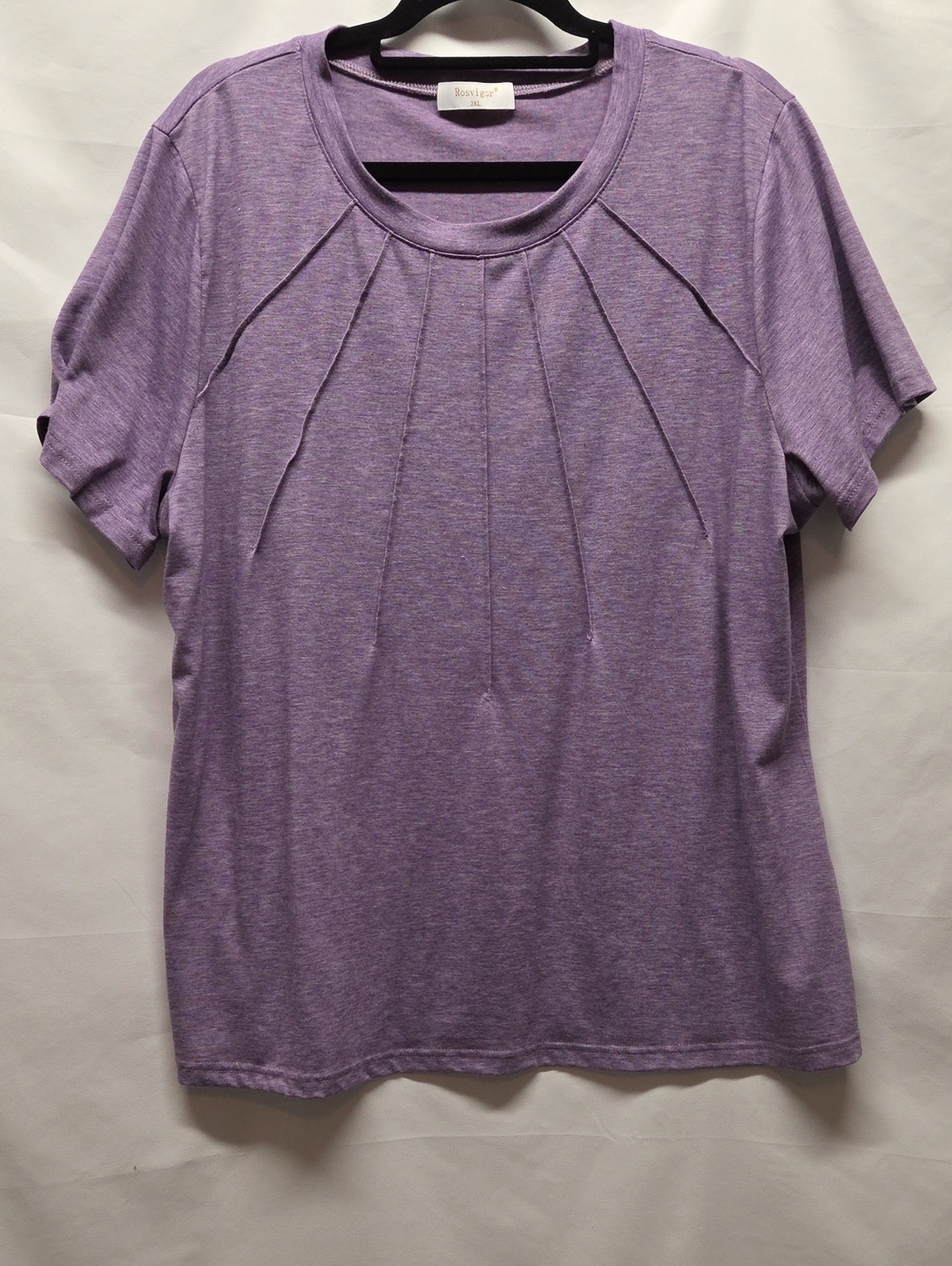 Rosvigor Lavender Pleated Short Sleeve Tee